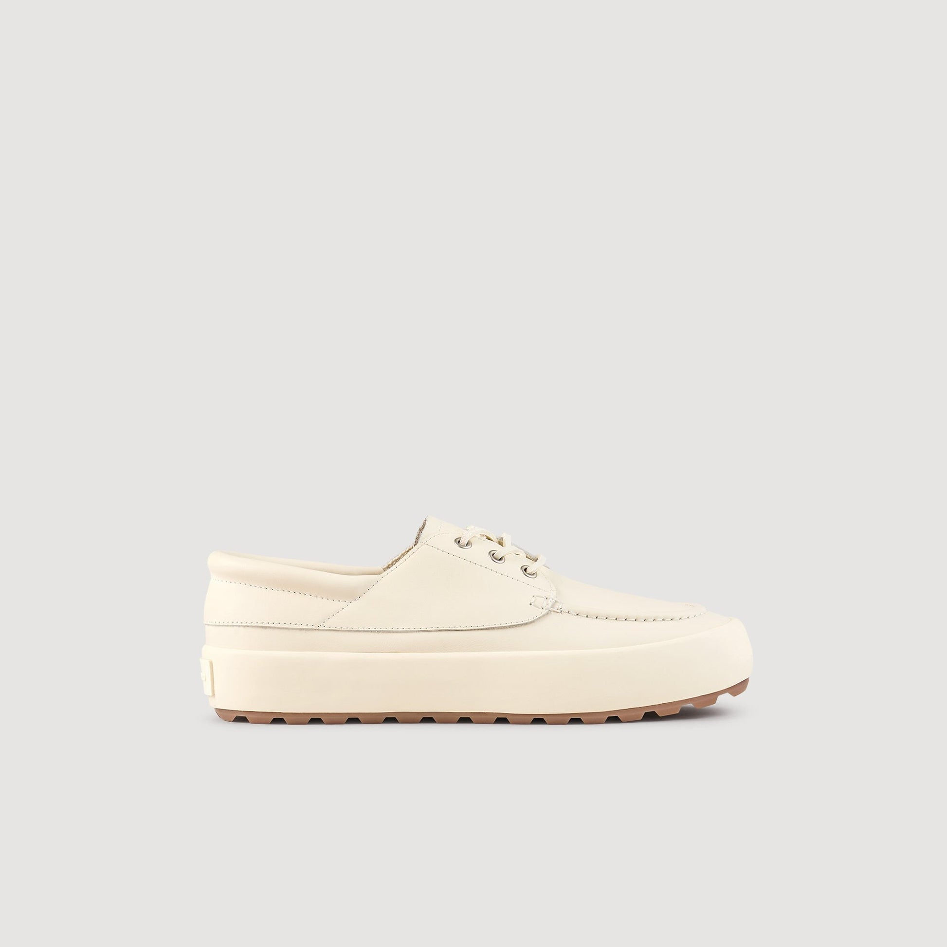 Sandro Leather boat shoes Off-White