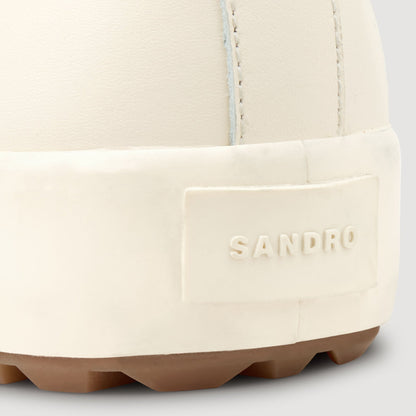 Sandro Low-top split leather trainers Off White