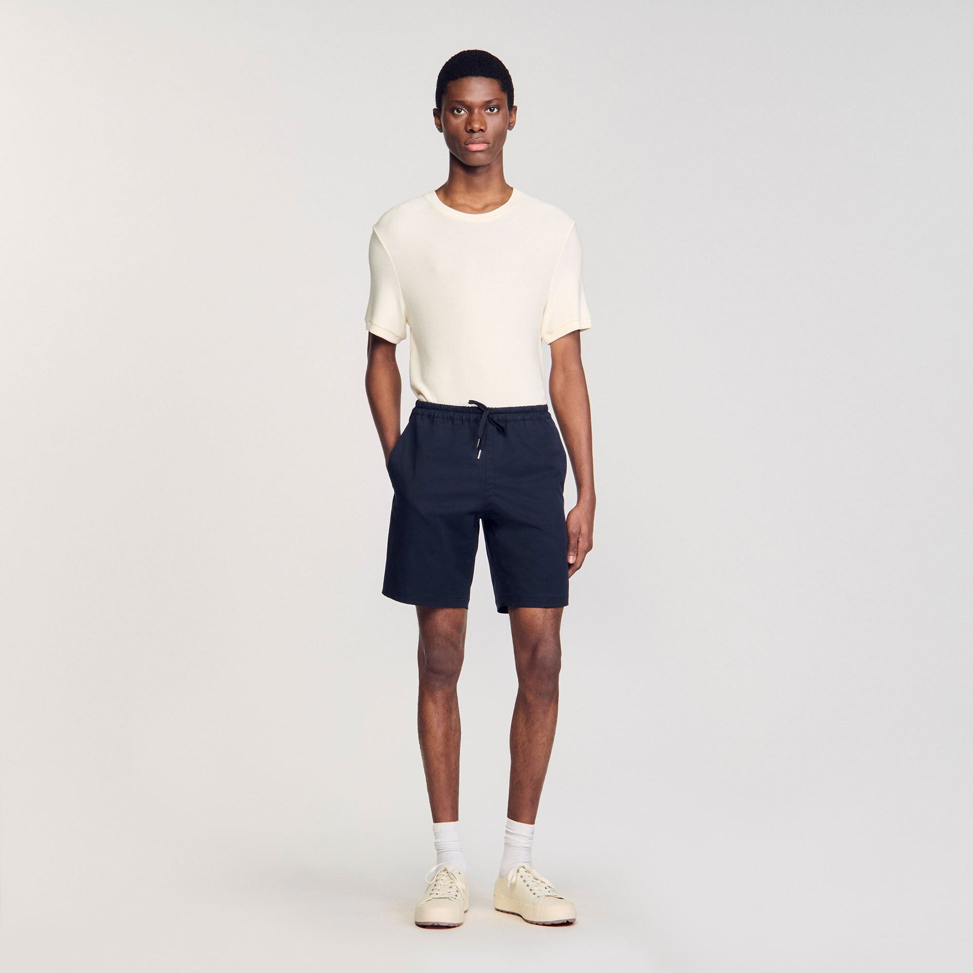 Sandro Cotton shorts Midnight Blue
