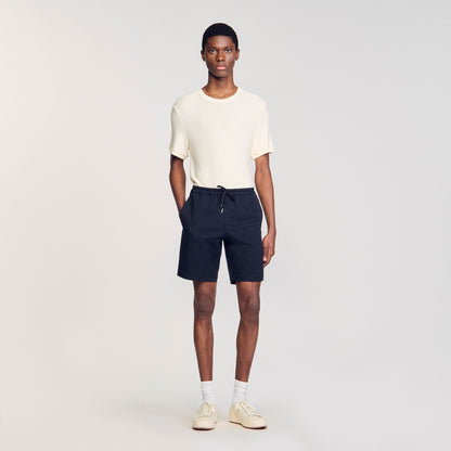 Sandro Cotton shorts Midnight Blue