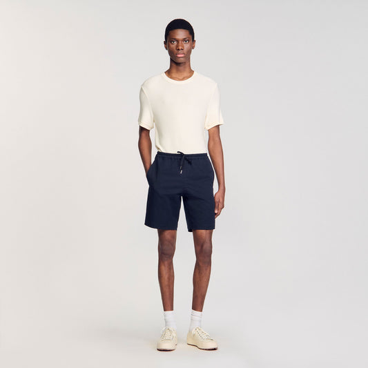 Sandro Cotton shorts Midnight Blue