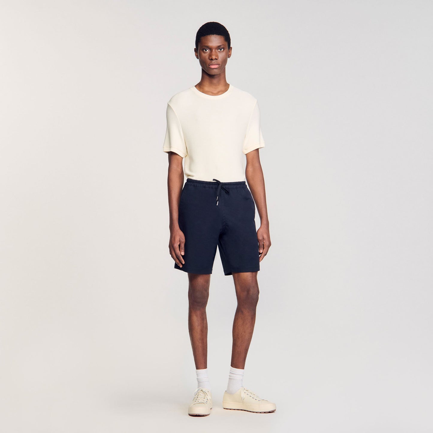 Sandro Cotton shorts Midnight Blue