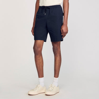 Sandro Cotton shorts Midnight Blue