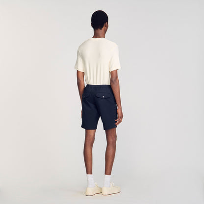 Sandro Cotton shorts Midnight Blue