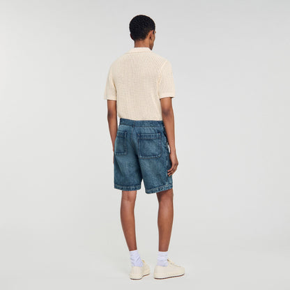 Sandro Elasticated denim shorts Blue Vintage - Denim
