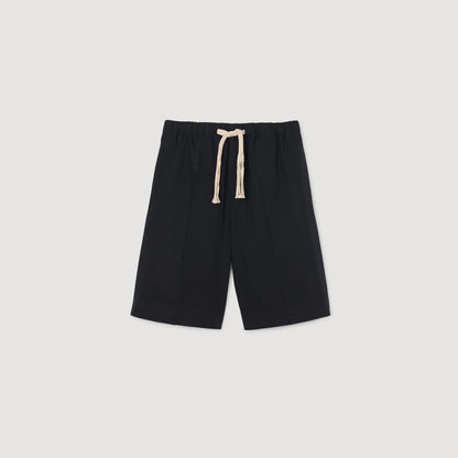 Sandro Elasticated waist cotton shorts Navy Blue