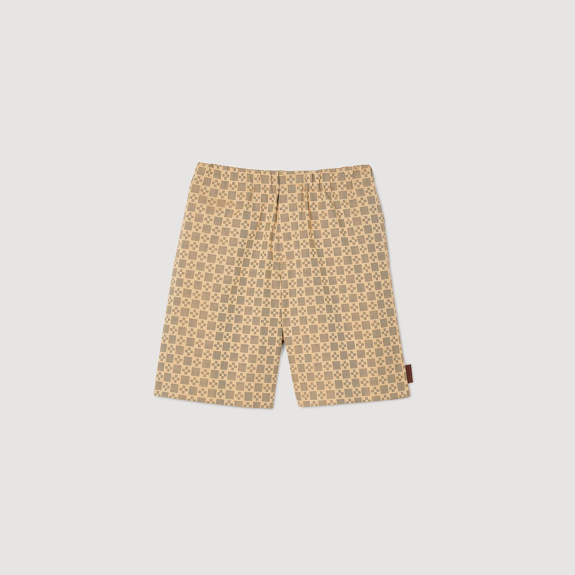 Sandro Square Cross jacquard shorts Sand