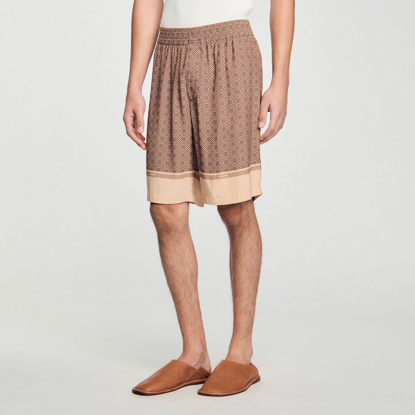 Sandro Patterned Flowy Bermuda shorts Hazel