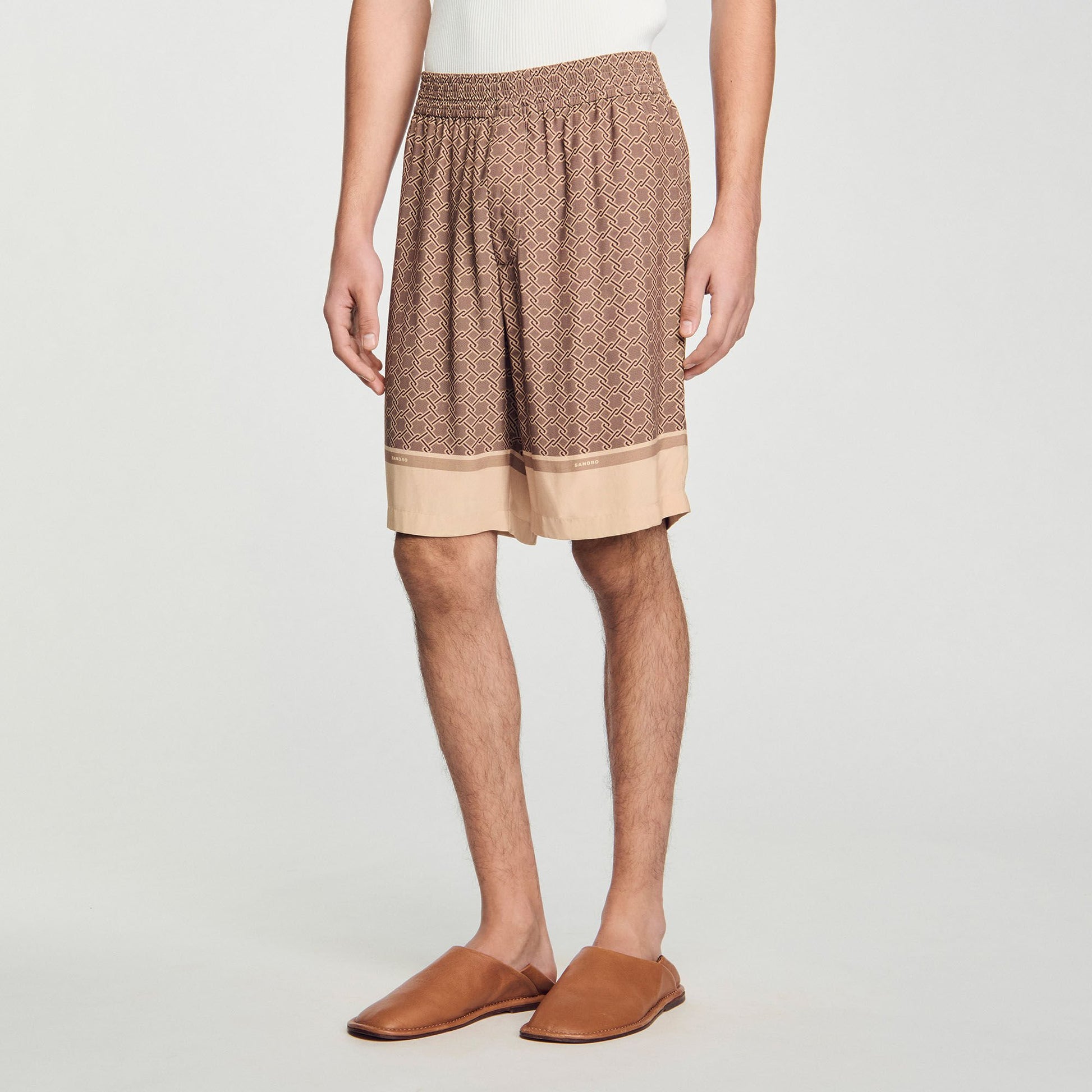Sandro Patterned Flowy Bermuda shorts Hazel