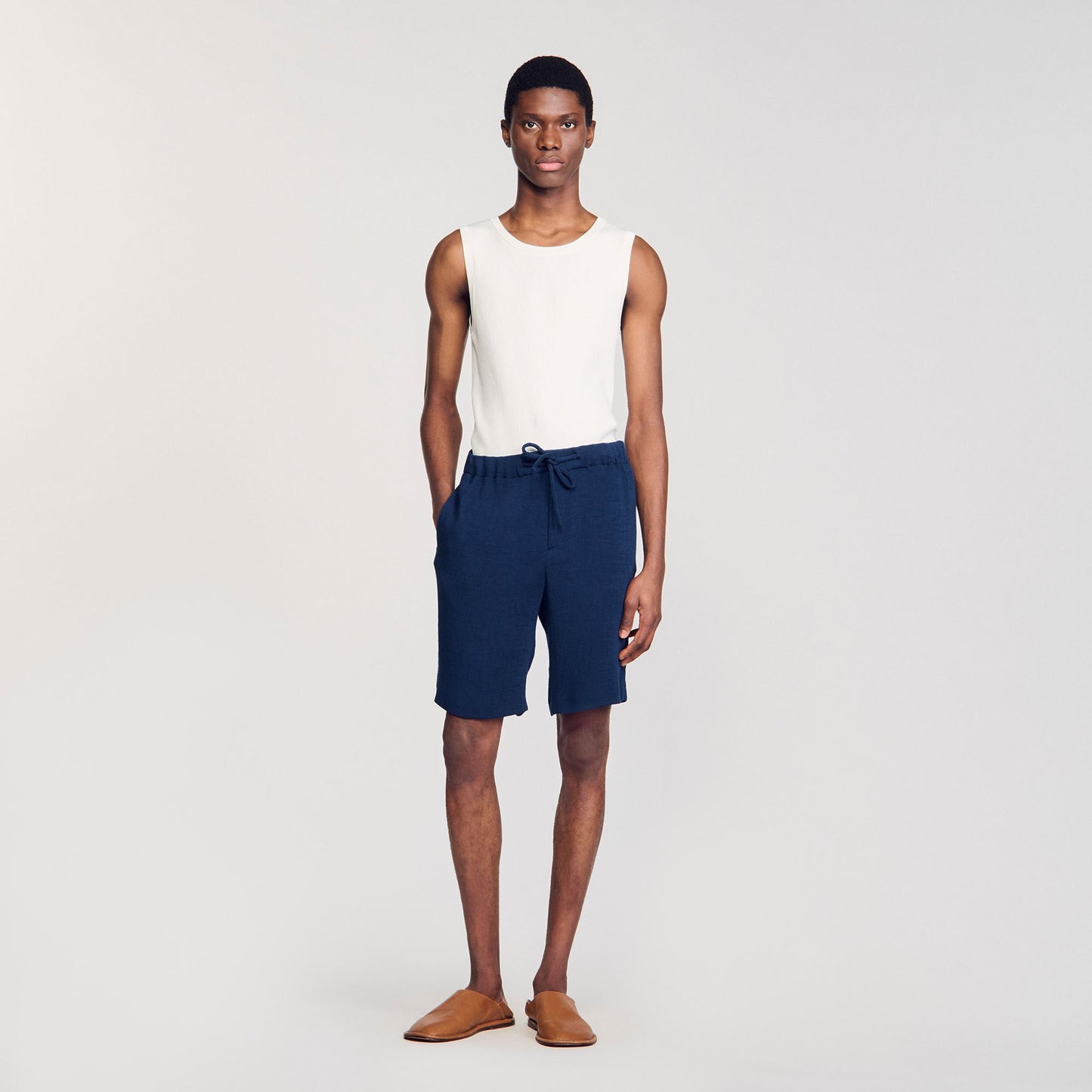 Sandro Pleated Bermuda shorts Royal Blue