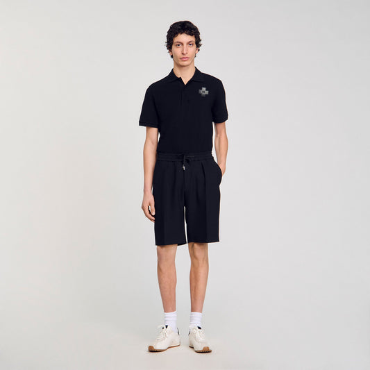 Sandro Jersey Bermuda shorts Black