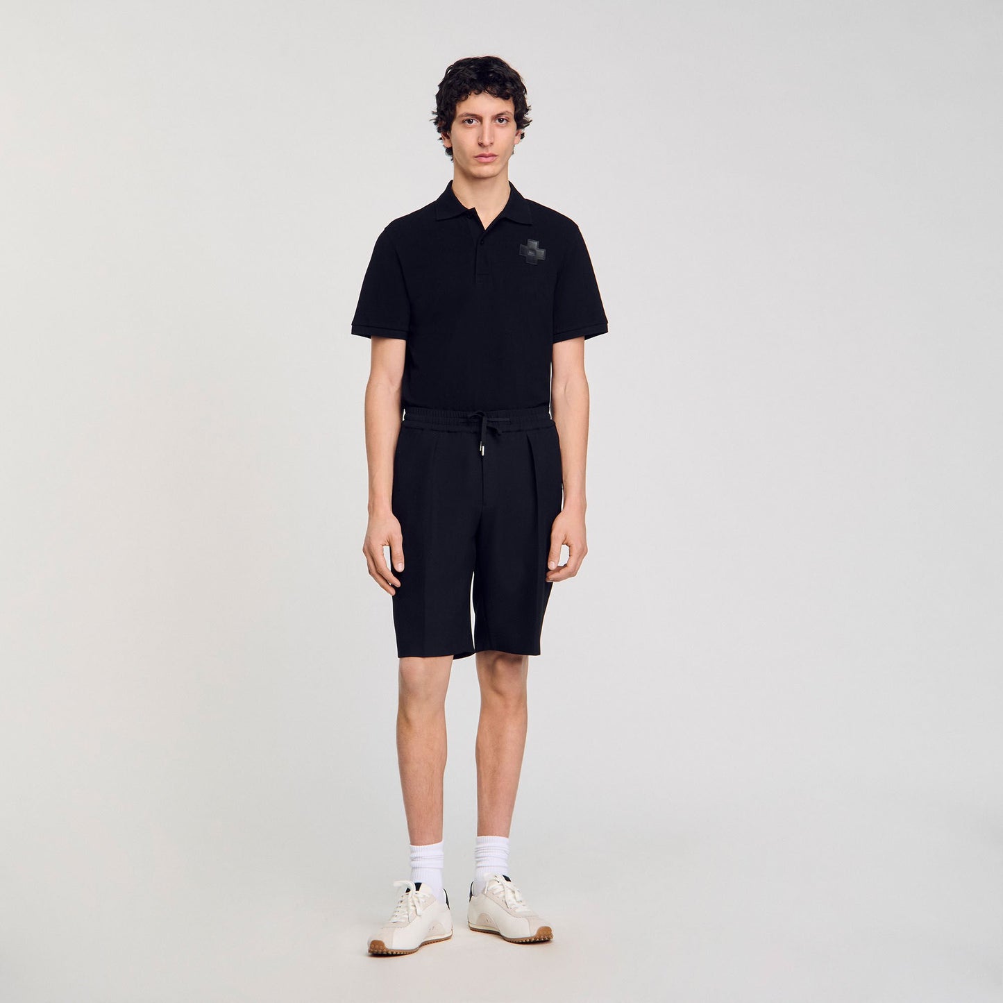 Sandro Jersey Bermuda shorts Black