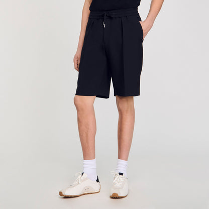 Sandro Jersey Bermuda shorts Black