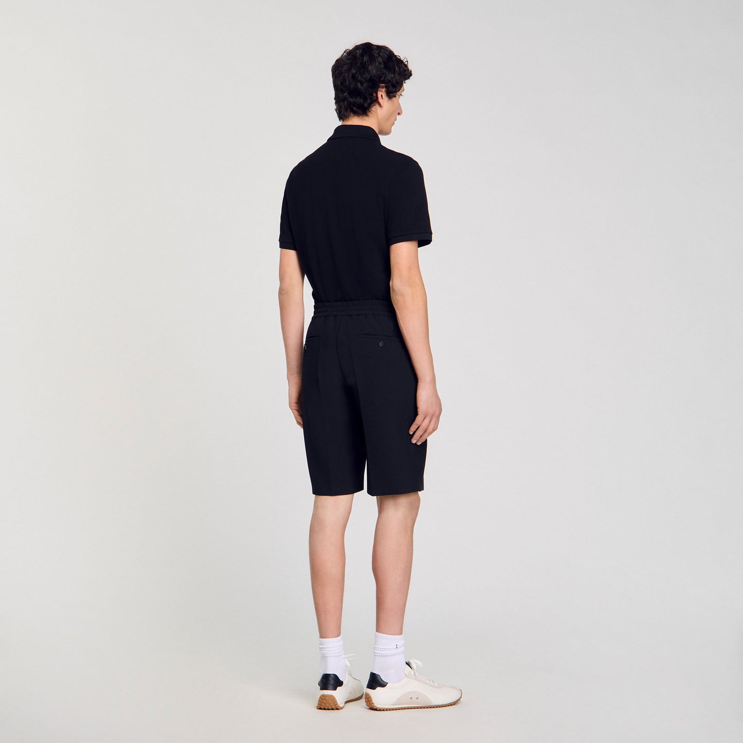 Sandro Jersey Bermuda shorts Black