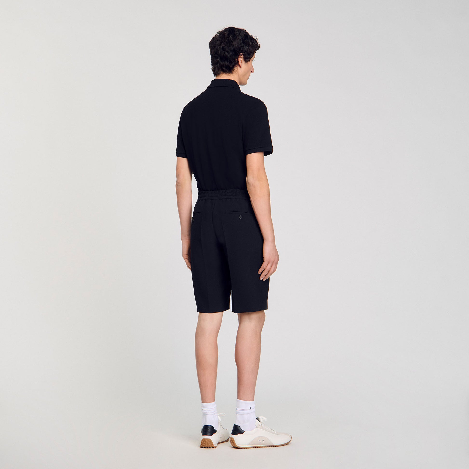 Sandro Jersey Bermuda shorts Black