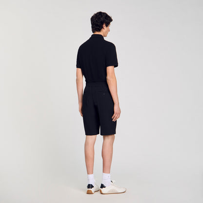 Sandro Jersey Bermuda shorts Black