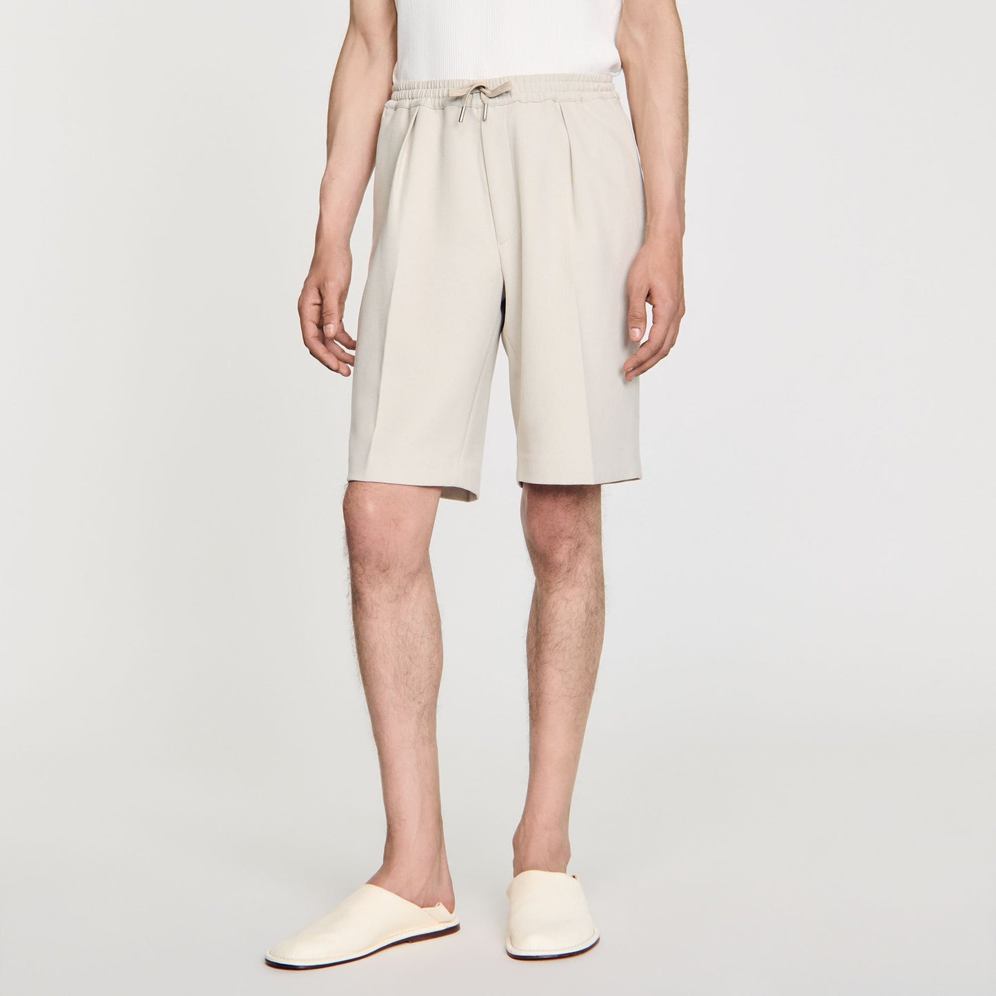 Sandro Jersey Bermuda shorts Aluminum