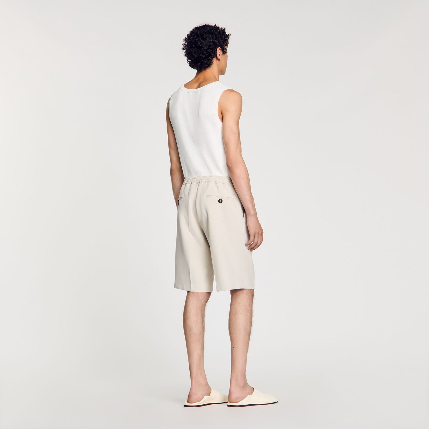 Sandro Jersey Bermuda shorts Aluminum