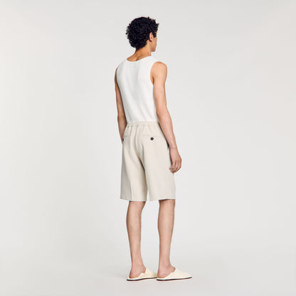 Sandro Jersey Bermuda shorts Aluminum