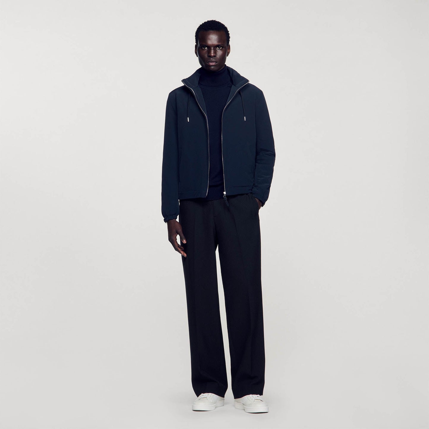 Sandro Technical fabric jacket Navy Blue
