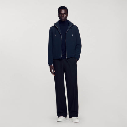 Sandro Technical fabric jacket Navy Blue