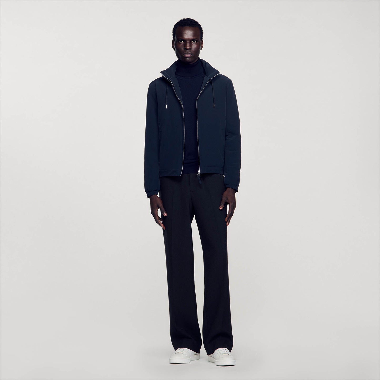 Sandro Technical fabric jacket Navy Blue