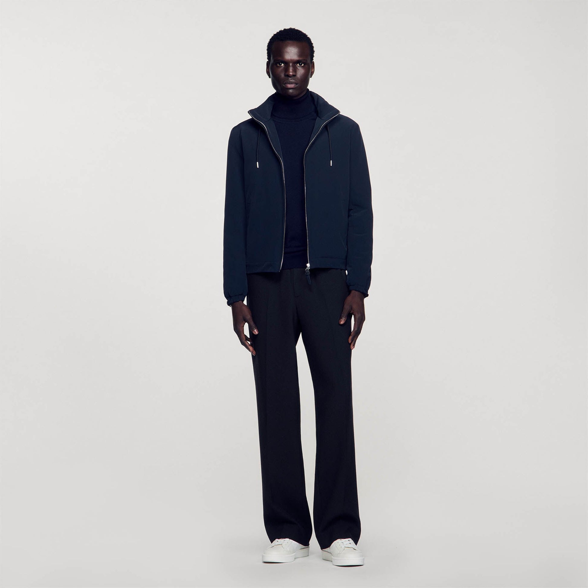 Sandro Technical fabric jacket Navy Blue