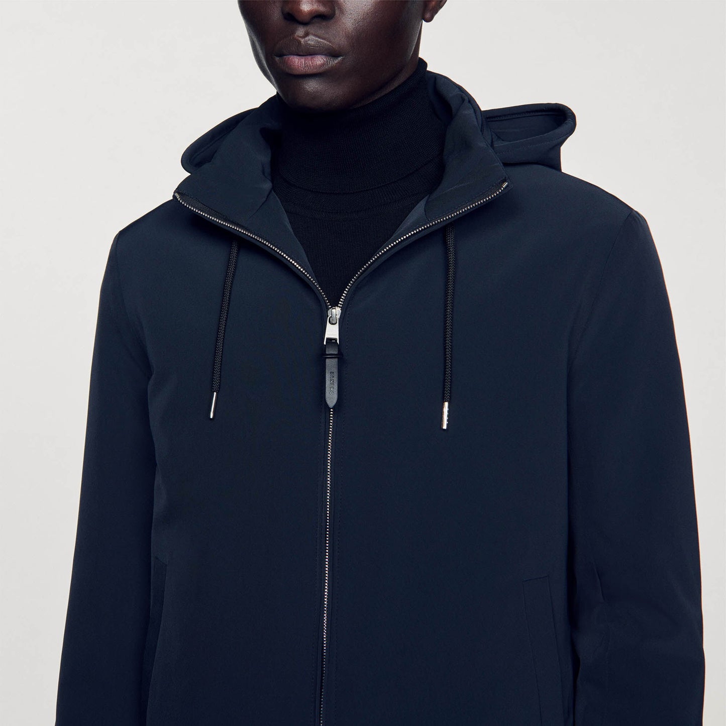 Sandro Technical fabric jacket Navy Blue