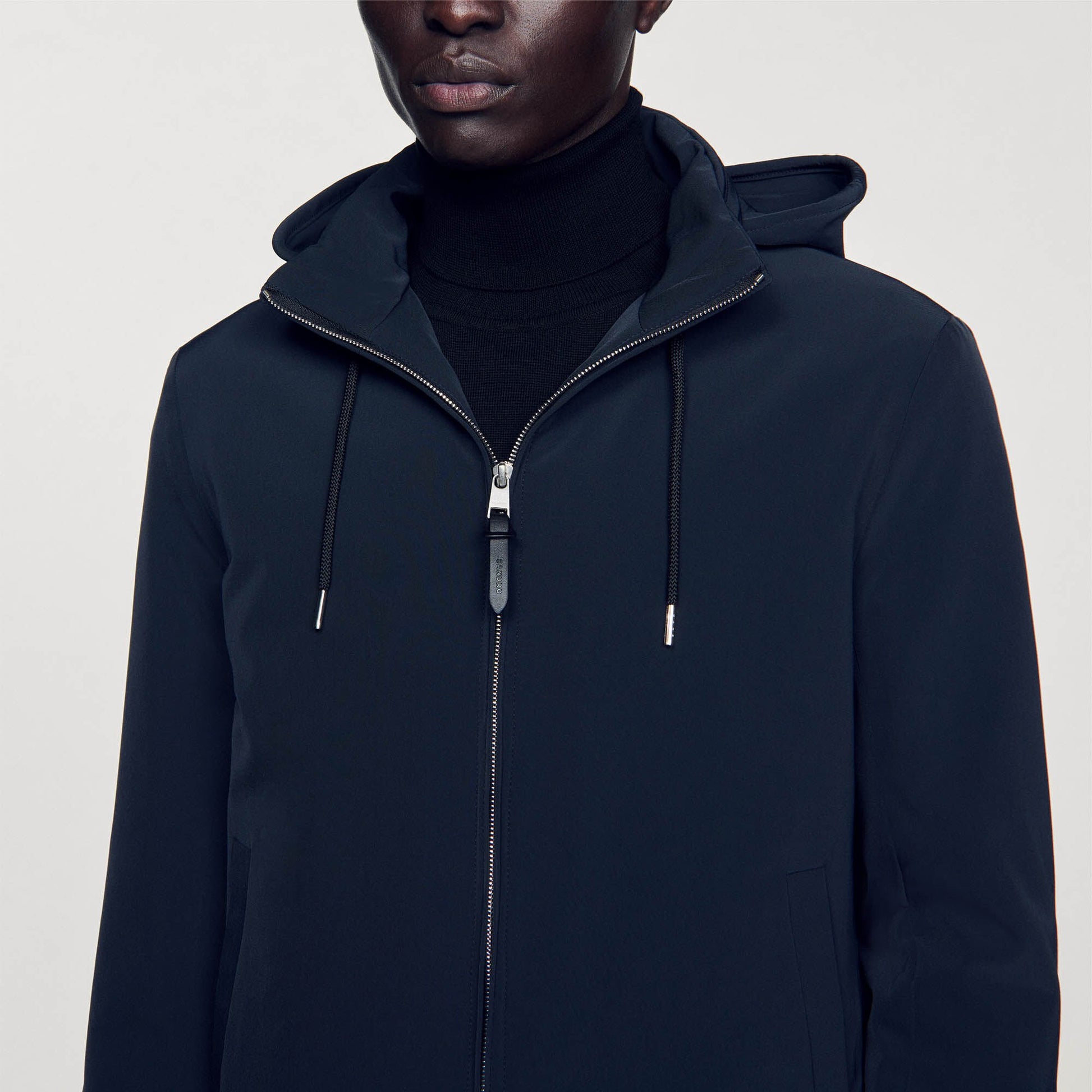 Sandro Technical fabric jacket Navy Blue