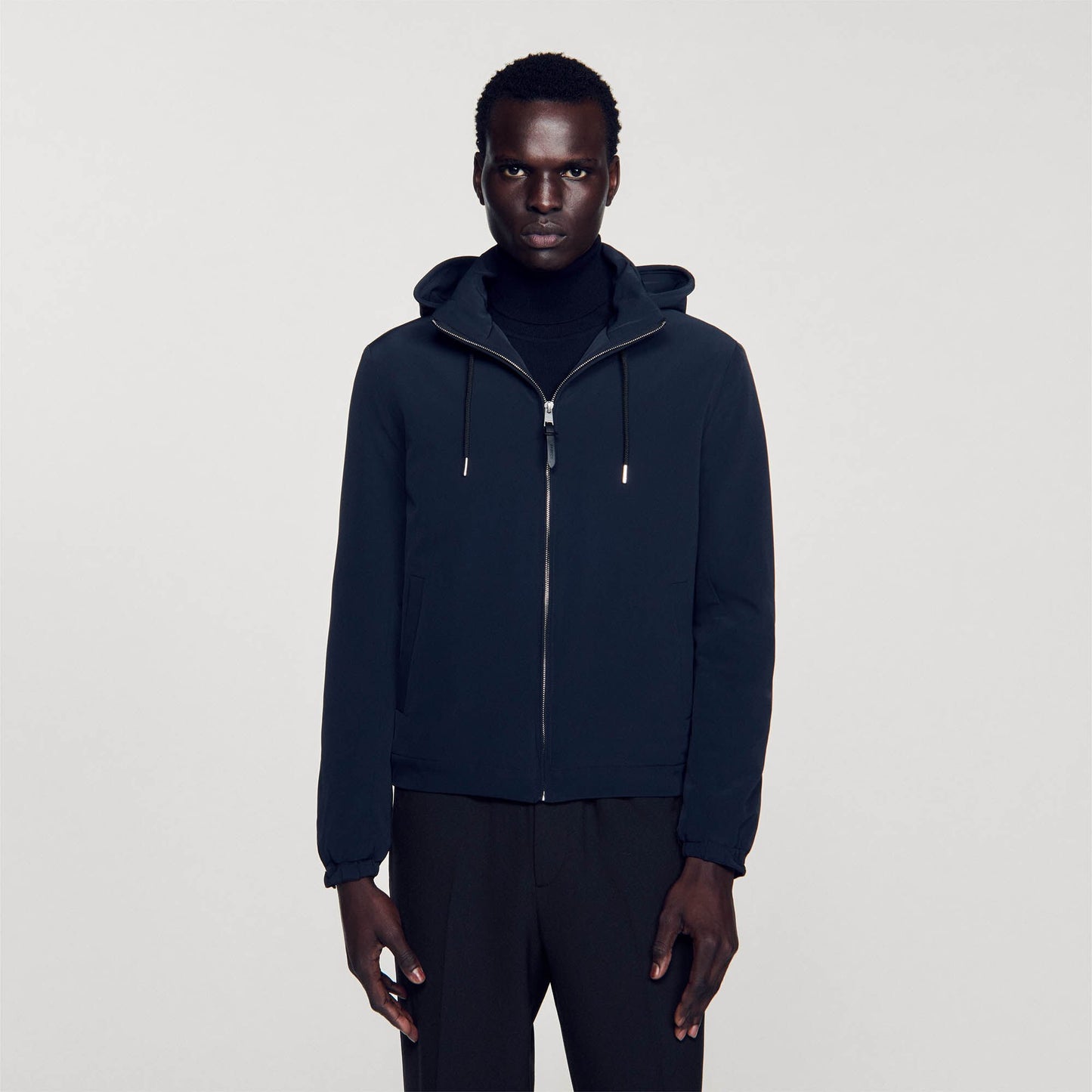 Sandro Technical fabric jacket Navy Blue