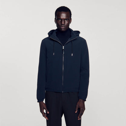 Sandro Technical fabric jacket Navy Blue