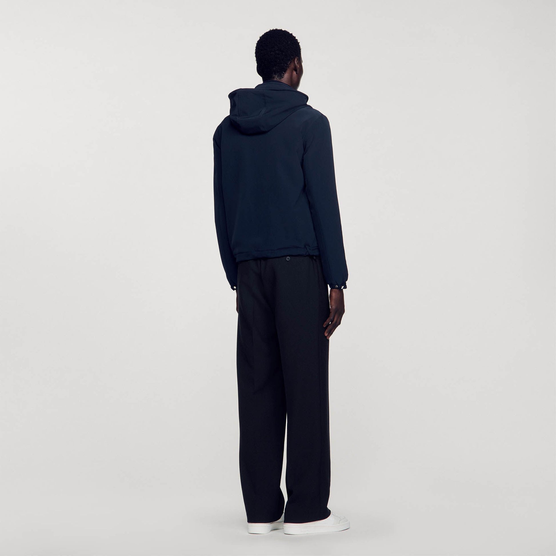 Sandro Technical fabric jacket Navy Blue