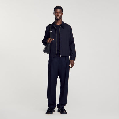 Sandro Cotton jacket Navy Blue