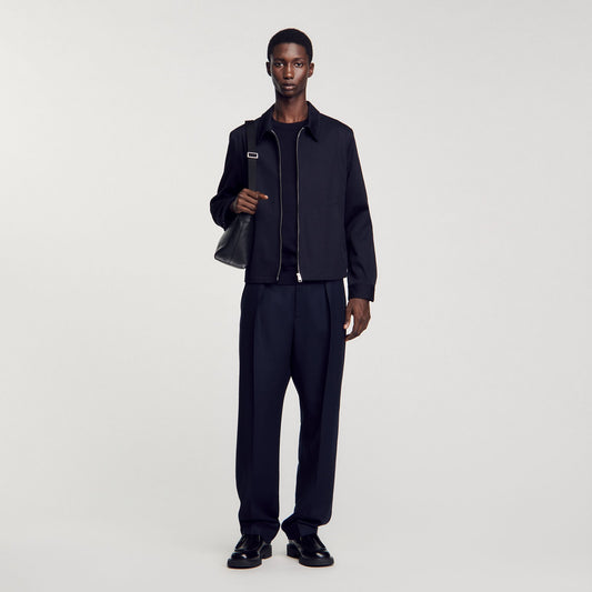 Sandro Cotton jacket Navy Blue
