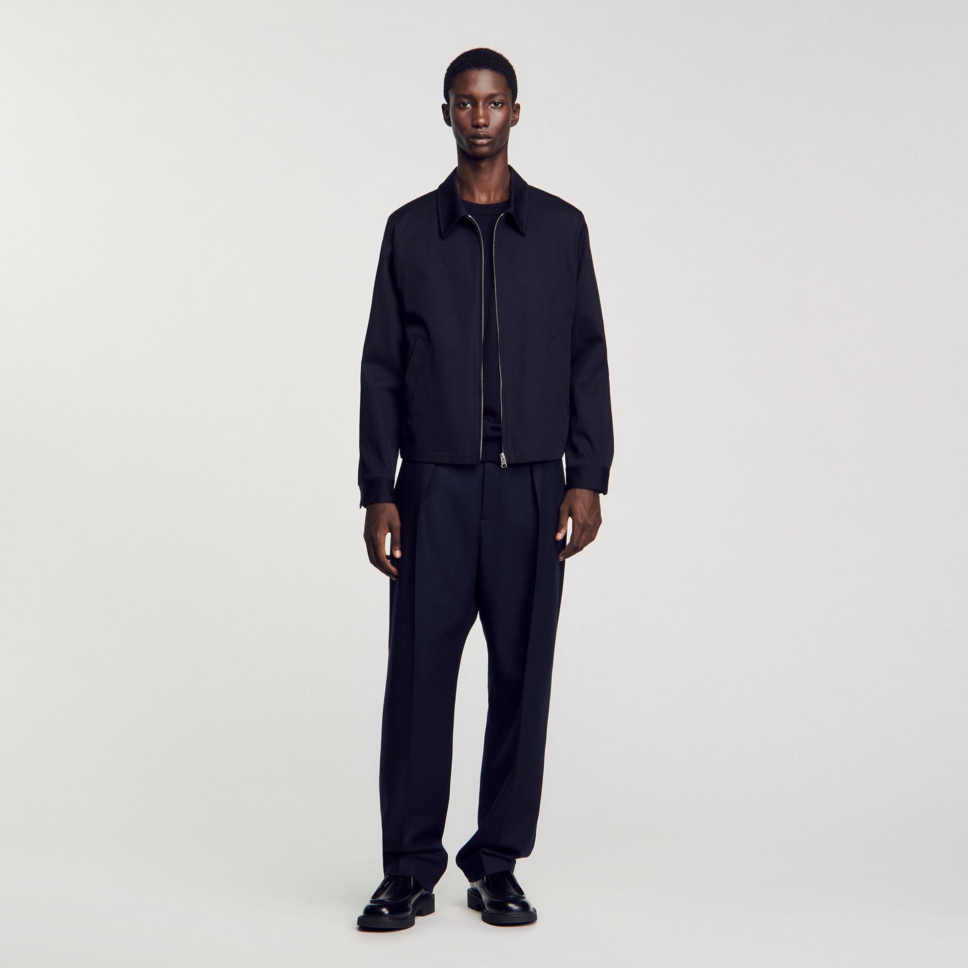 Sandro Cotton jacket Navy Blue