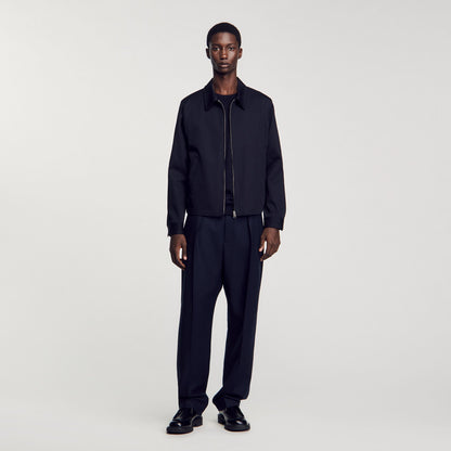 Sandro Cotton jacket Navy Blue
