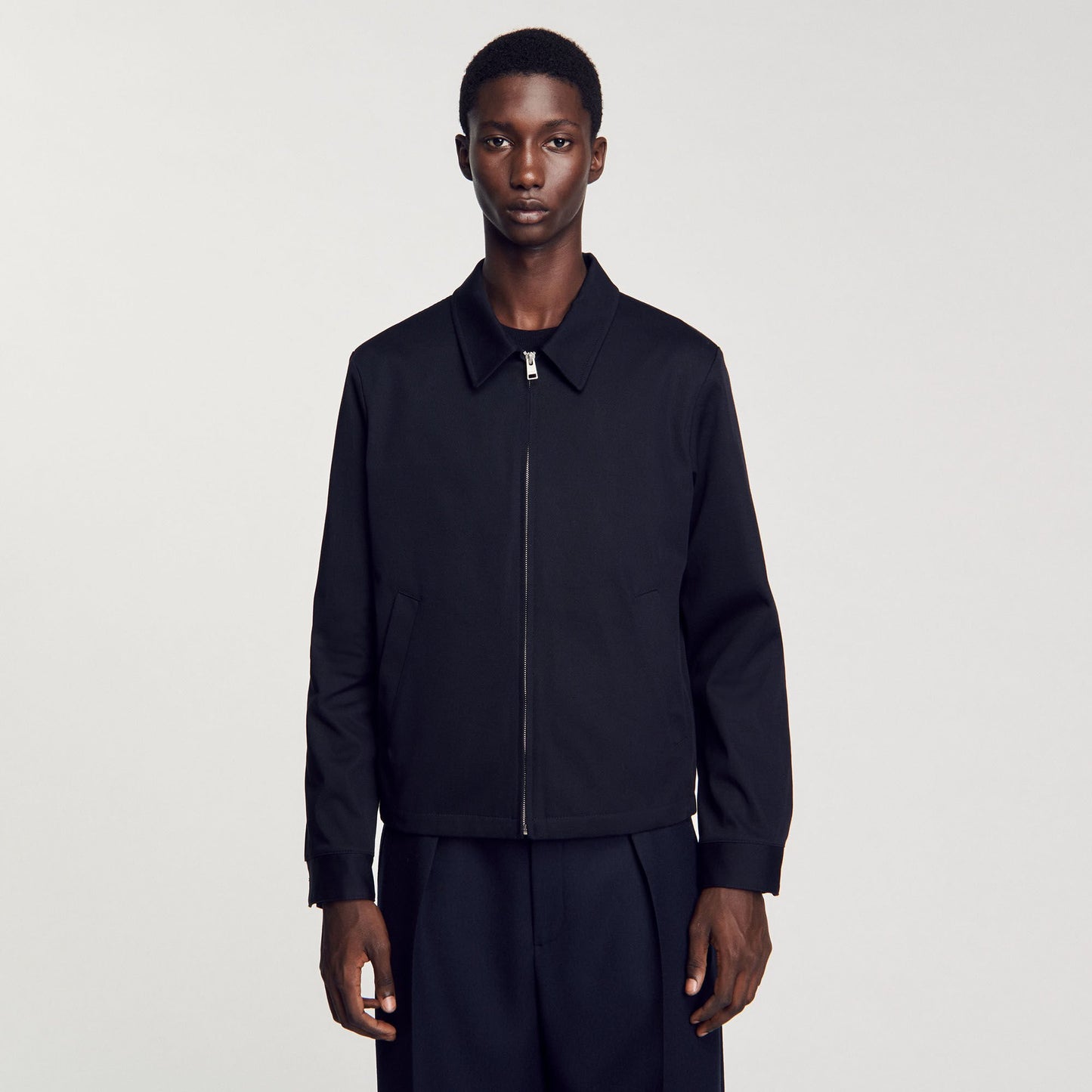 Sandro Cotton jacket Navy Blue