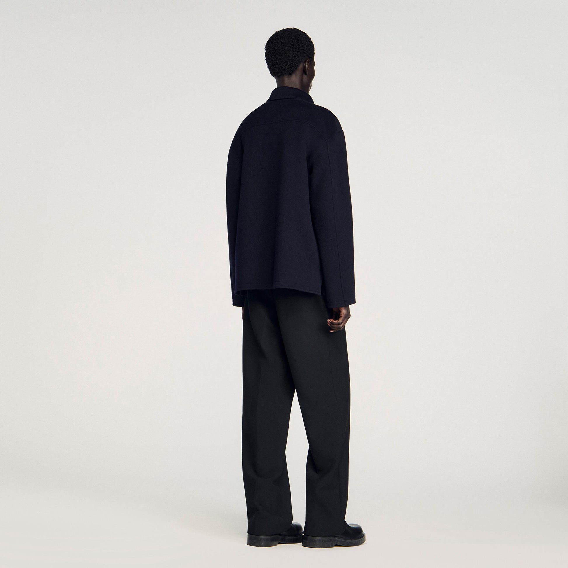 Sandro Zipped overshirt Navy Blue
