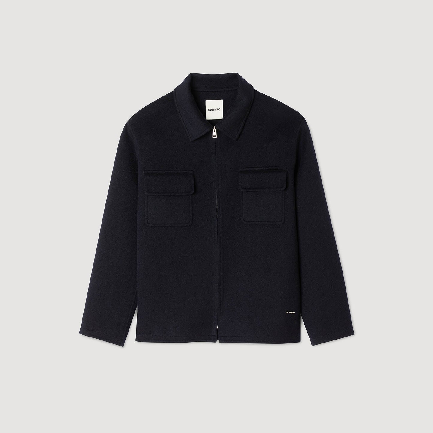 Sandro Zipped overshirt Navy Blue