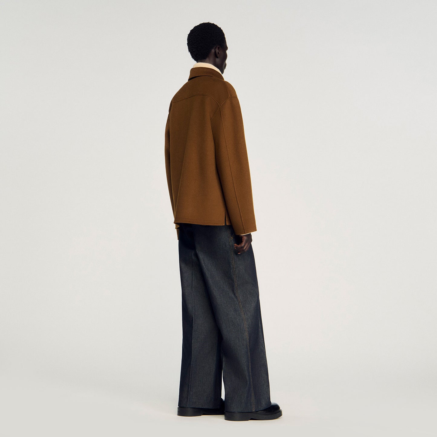Sandro Zipped overshirt Tobacco Brown