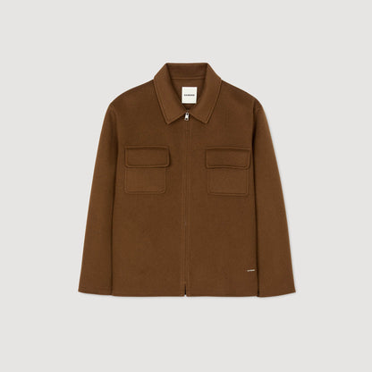 Sandro Zipped overshirt Tobacco Brown