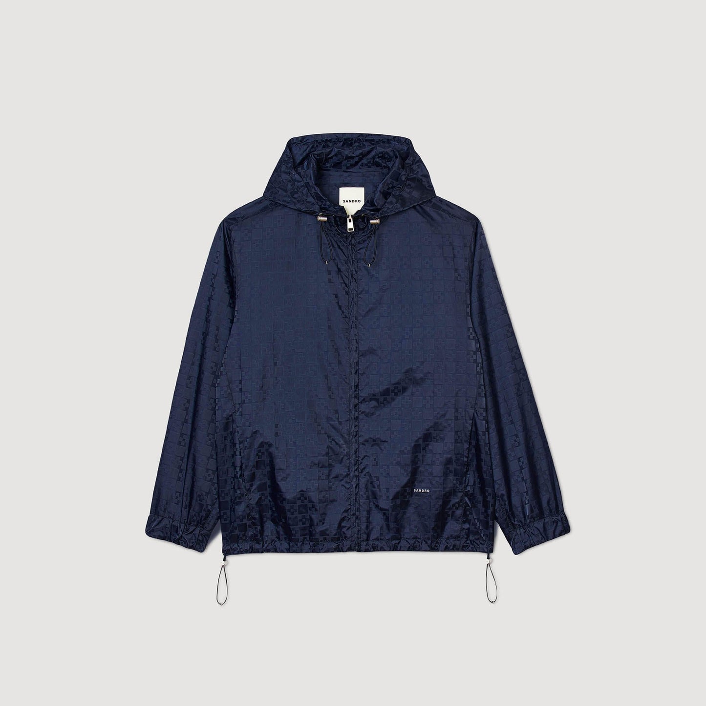 Sandro Square Cross nylon jacket Midnight Blue