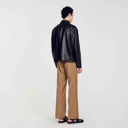 Sandro Lambskin jacket Black