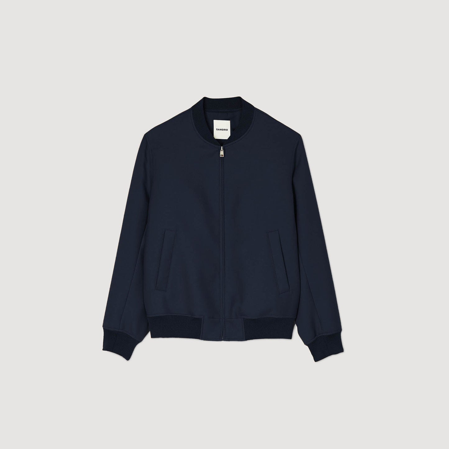 Sandro Zip-up varsity jacket Navy Blue
