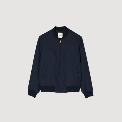 Sandro Zip-up varsity jacket Navy Blue
