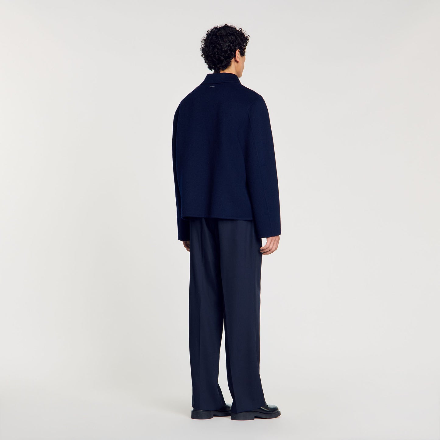Sandro Double-faced wool jacket Royal Blue