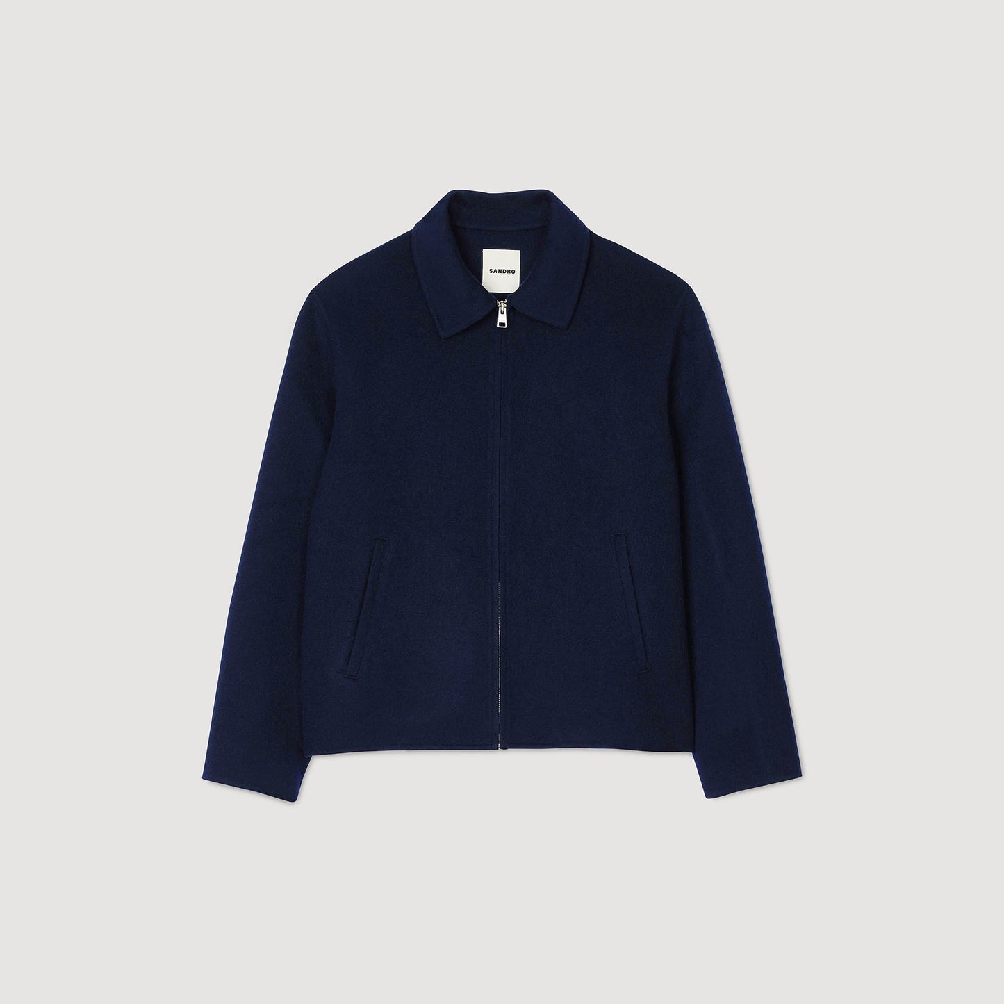 Sandro Double-faced wool jacket Royal Blue