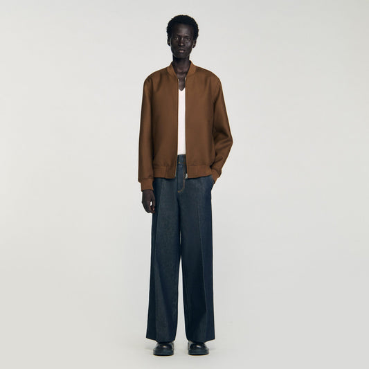 Sandro Zip-up jacket Tobacco Brown