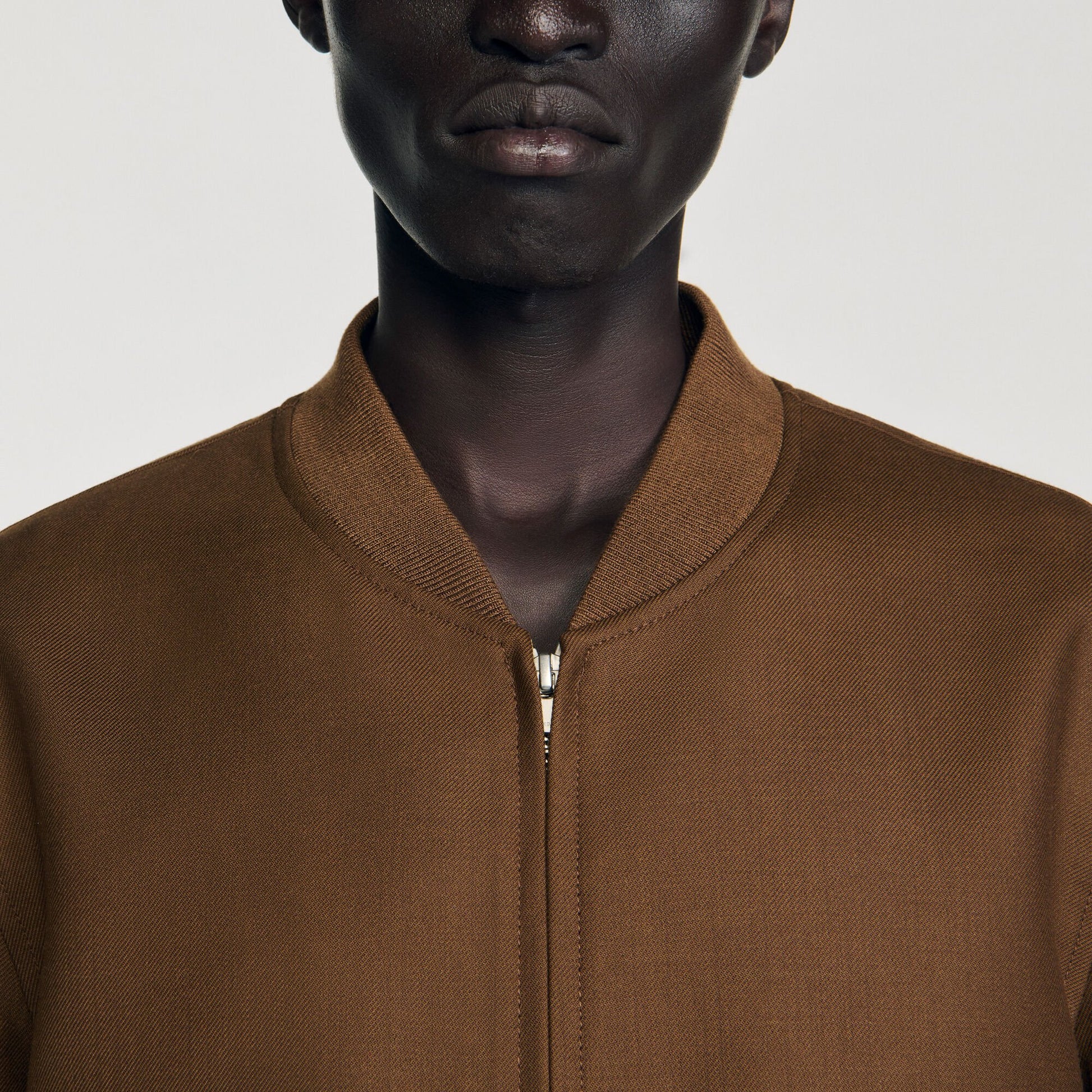 Sandro Zip-up jacket Tobacco Brown
