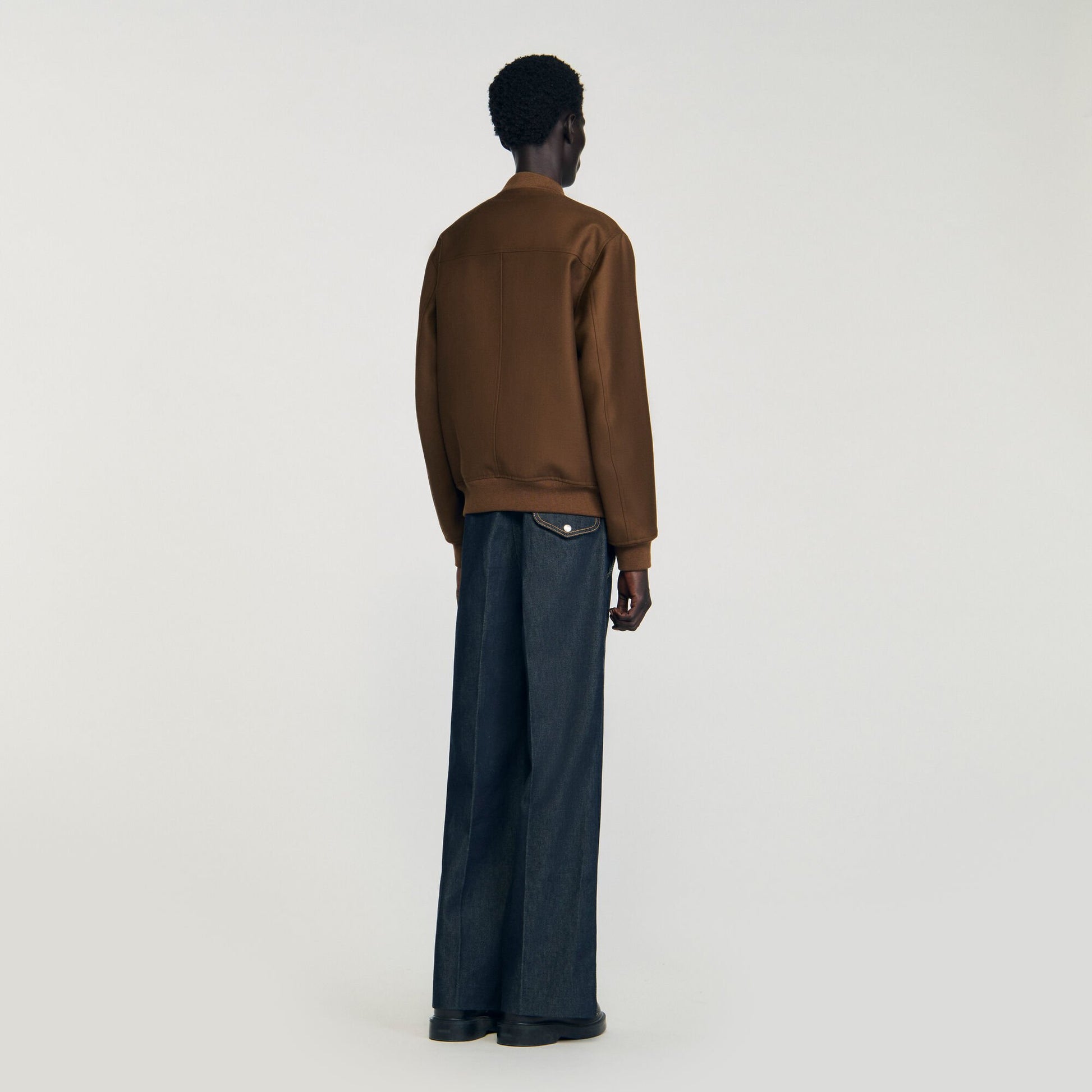 Sandro Zip-up jacket Tobacco Brown